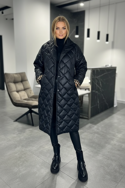 Valentina | Abrigo premium con estampado de leopardo